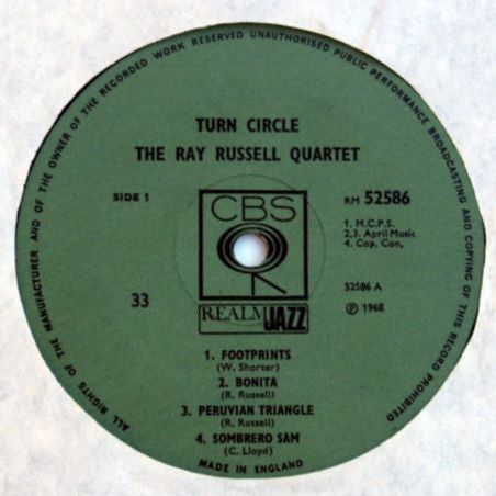 Ray Russell Quartet : Turn Circle (LP, Album, Mono)