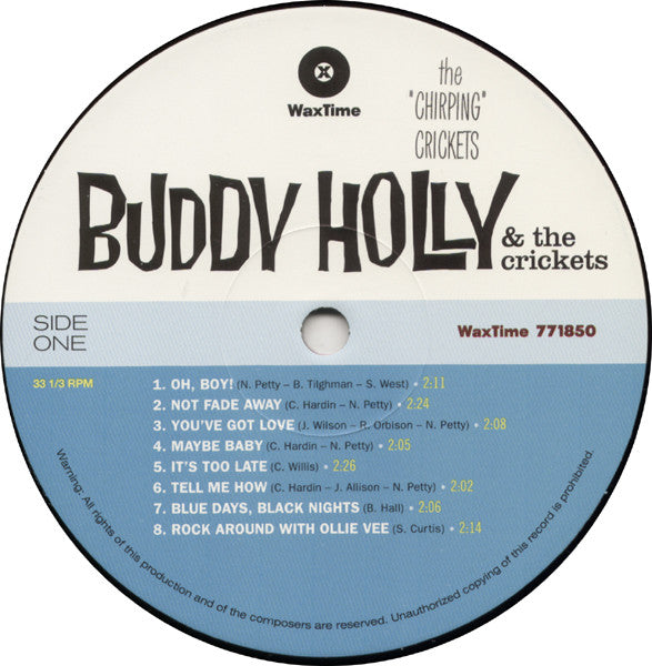 The Crickets (2) : The "Chirping" Crickets (LP, Album, Mono, 180)