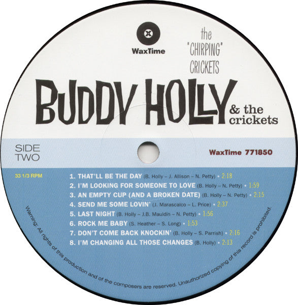 The Crickets (2) : The "Chirping" Crickets (LP, Album, Mono, 180)