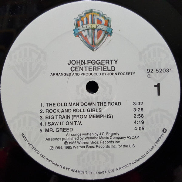 John Fogerty : Centerfield (LP, Album, Zan)