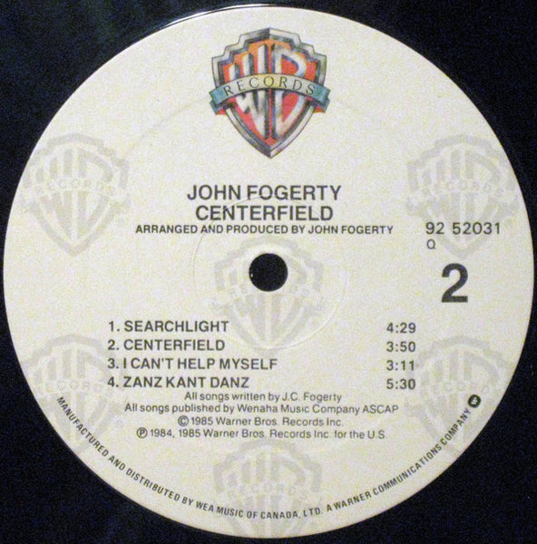 John Fogerty : Centerfield (LP, Album, Zan)