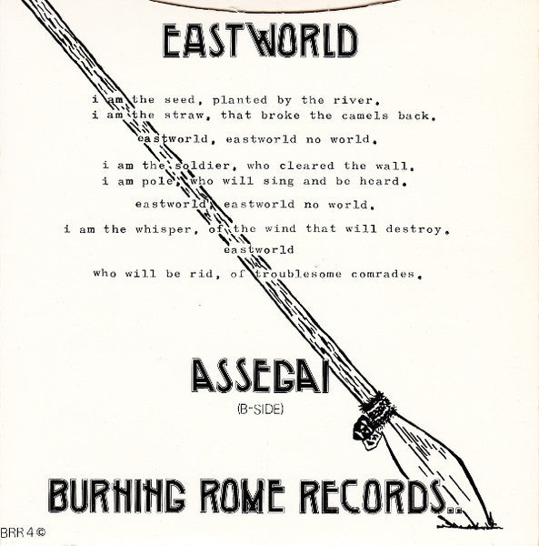 Theatre Of Hate : Eastworld (7", Single)