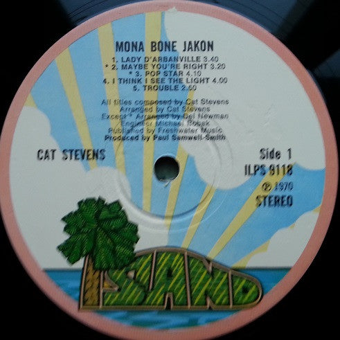 Cat Stevens : Mona Bone Jakon (LP, Album, RE, Pin)