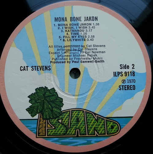 Cat Stevens : Mona Bone Jakon (LP, Album, RE, Pin)