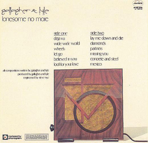 Gallagher & Lyle : Lonesome No More (LP, Album)