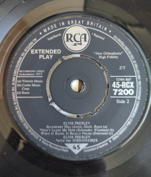 Elvis Presley With The Jordanaires : Elvis Presley (7", EP, Mono)