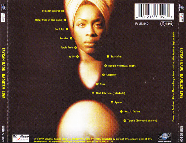 Erykah Badu : Baduizm Live (CD, Album, RE)