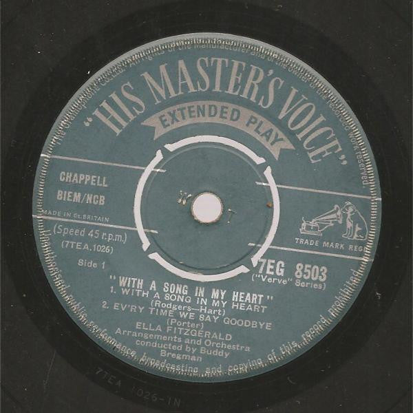 Ella Fitzgerald : With A Song In My Heart (7", EP, Mono, RP, Gre)