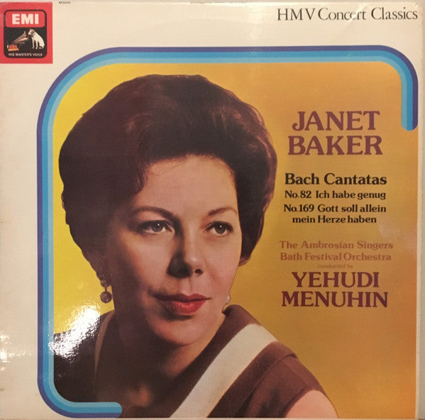 Bach*, Janet Baker, Bath Festival Orchestra, The Ambrosian Singers, Yehudi Menuhin : Bach Cantatas (LP)