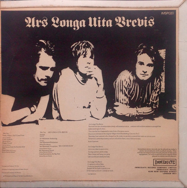 The Nice : Ars Longa Vita Brevis (LP, Album)