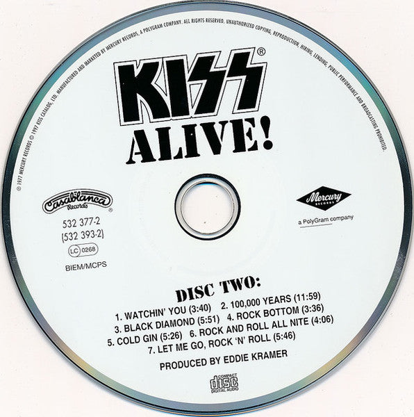 Kiss : Alive! (2xCD, RM)