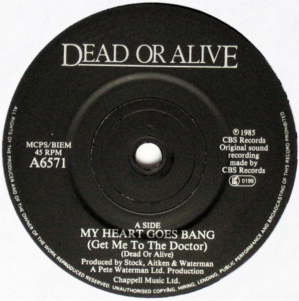 Dead Or Alive : My Heart Goes Bang (Get Me To The Doctor) (2x7", Single, Ltd, Woo)