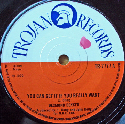 Desmond Dekker : You Can Get It If You Really Want (7", Single, Sol)