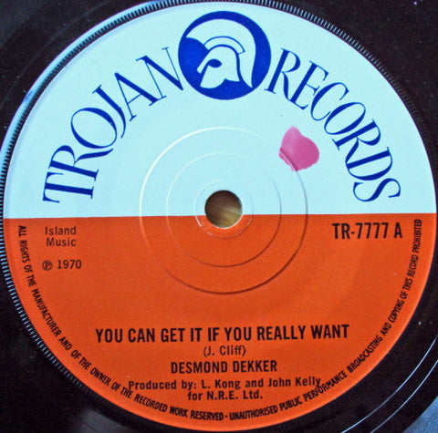 Desmond Dekker : You Can Get It If You Really Want (7", Single, Sol)