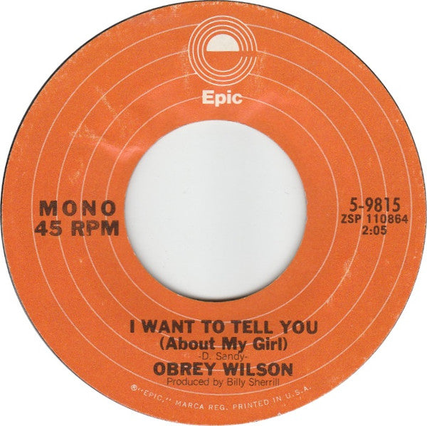 Obrey Wilson : In A Woman's Eyes (7", RP, Styrene)