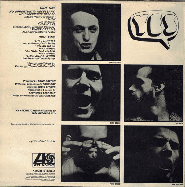 Yes : Time And A Word (LP, Album, RE)