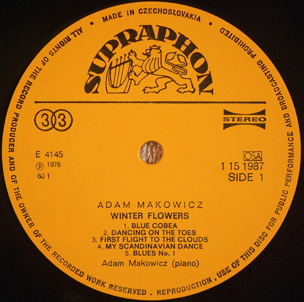 Adam Makowicz : Winter Flowers (LP, Album, RP)