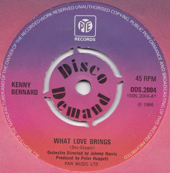 Kenny Bernard / The Leon Young Strings : What Love Brings / Glad All Over (7", Single, 4-P)