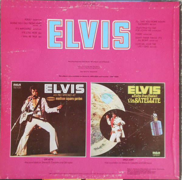 Elvis Presley : Elvis (LP, Album)