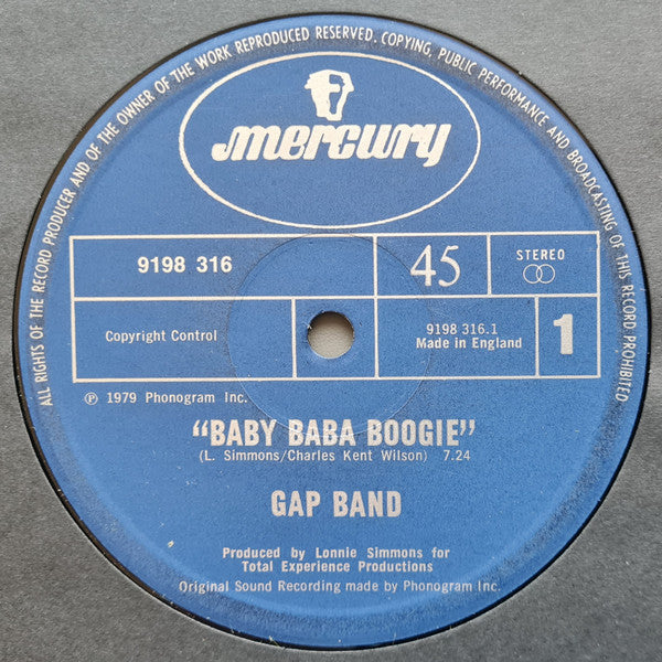 The Gap Band : Baby Baba Boogie (12")