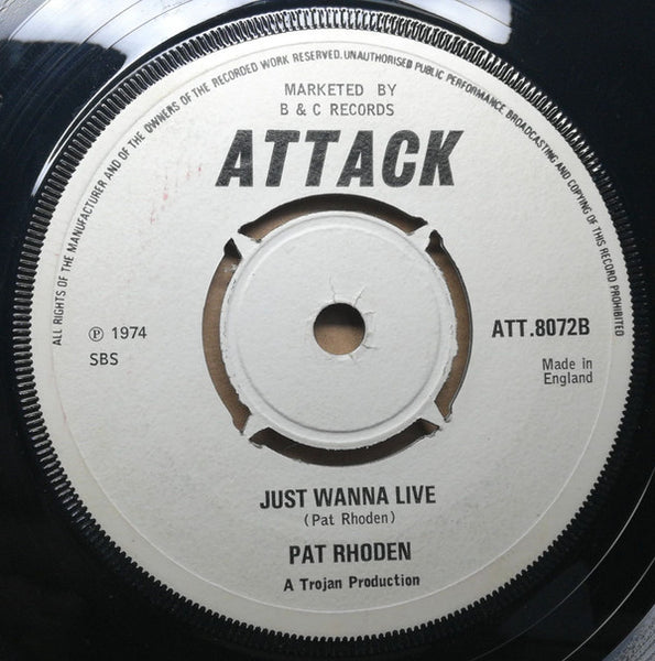 Pat Rhoden : Living For The City (7", Single)