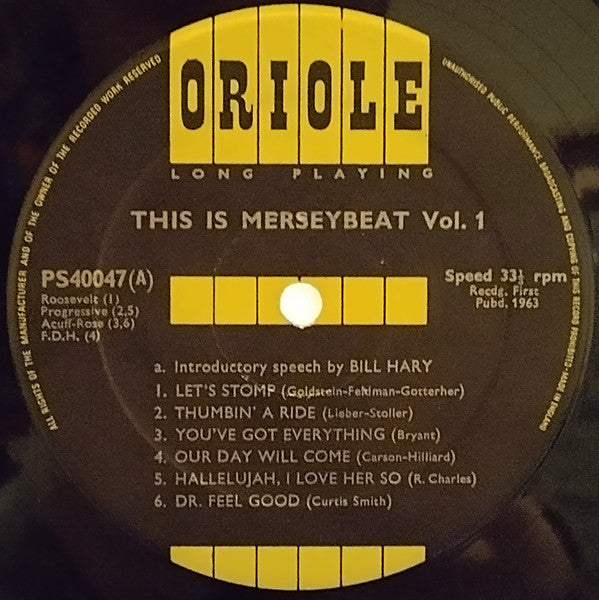 Various : This Is Mersey Beat Vol. One (LP, Comp, Mono)