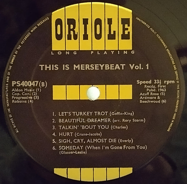 Various : This Is Mersey Beat Vol. One (LP, Comp, Mono)