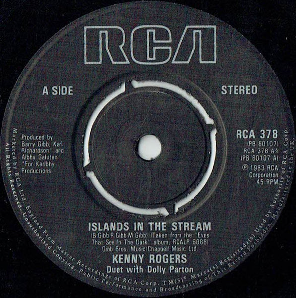 Kenny Rogers And Dolly Parton : Islands In The Stream (7", Single, Pus)