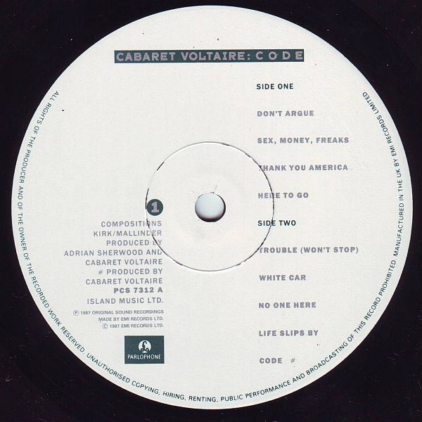 Cabaret Voltaire : Code (LP, Album)