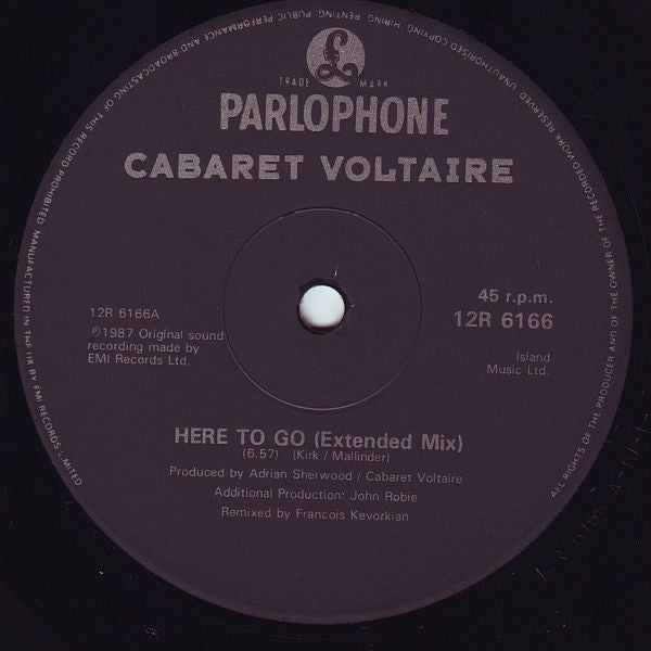 Cabaret Voltaire : Here To Go (12", Single)