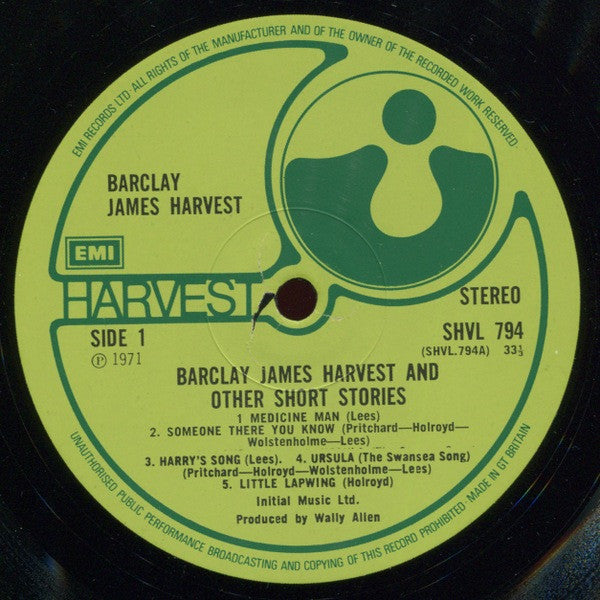 Barclay James Harvest : Barclay James Harvest And Other Short Stories (LP, Album, RP, Gat)