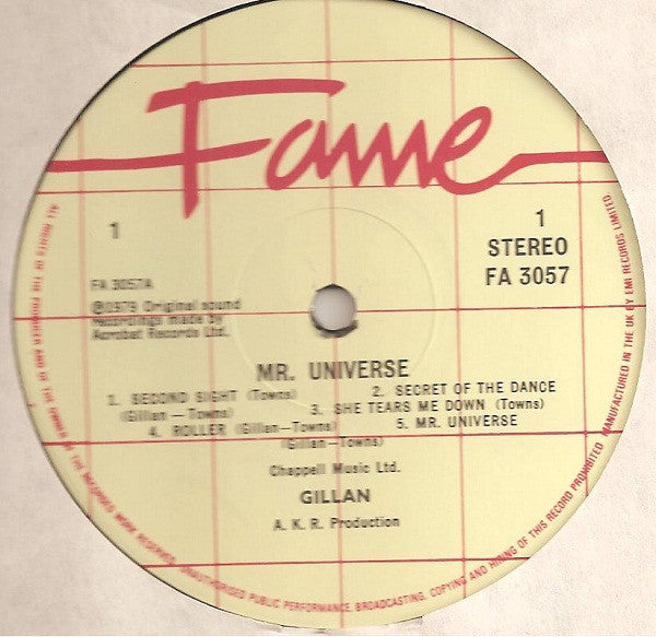 Gillan : Mr. Universe (LP, Album, RE)