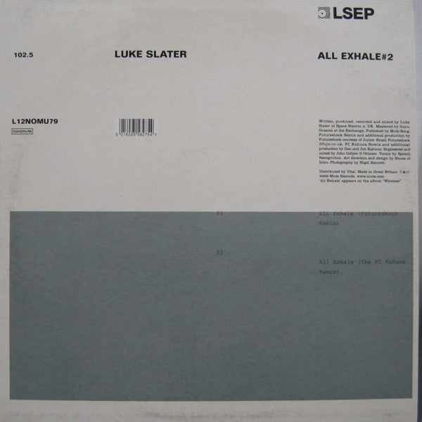 Luke Slater : All Exhale #2 (12")