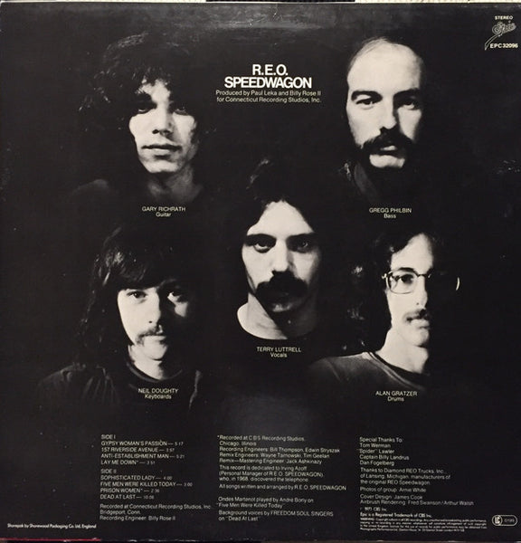 REO Speedwagon : R.E.O. Speedwagon (LP, Album, RE)