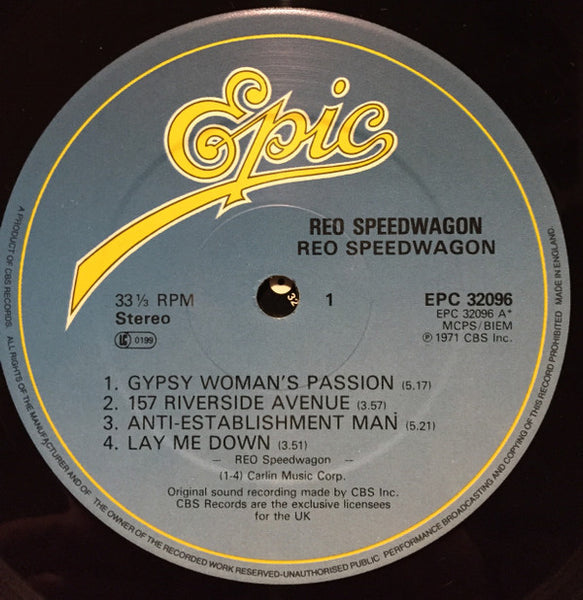 REO Speedwagon : R.E.O. Speedwagon (LP, Album, RE)
