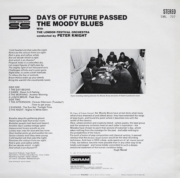 The Moody Blues With The London Festival Orchestra Conducted By Peter Knight (5) : Days Of Future Passed (LP, Album, RP)