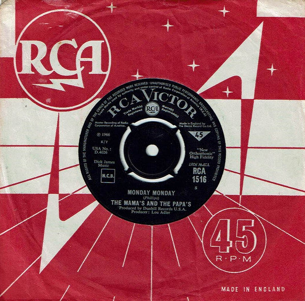 The Mama's And The Papa's* : Monday Monday  (7", Single)
