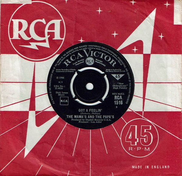 The Mama's And The Papa's* : Monday Monday  (7", Single)