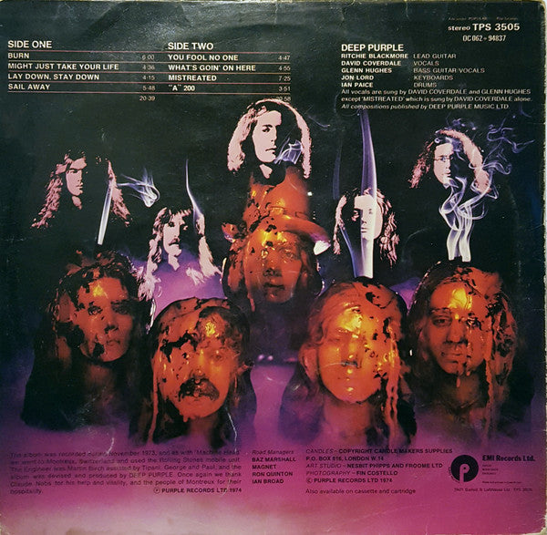 Deep Purple : Burn (LP, Album, RE)