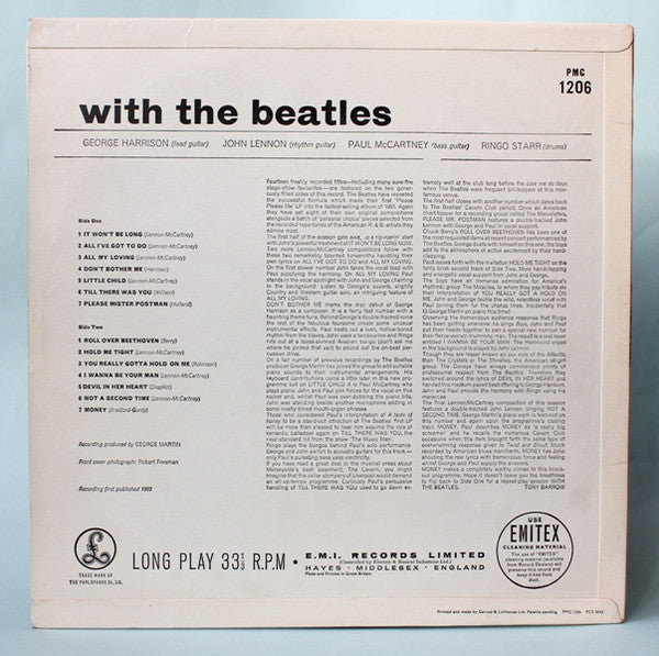 The Beatles : With The Beatles (LP, Album, Mono, 'Jo)