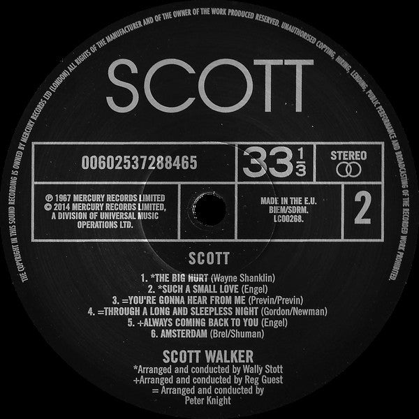 Scott Walker : Scott (LP, Album, Ltd, RE, RM, 180)