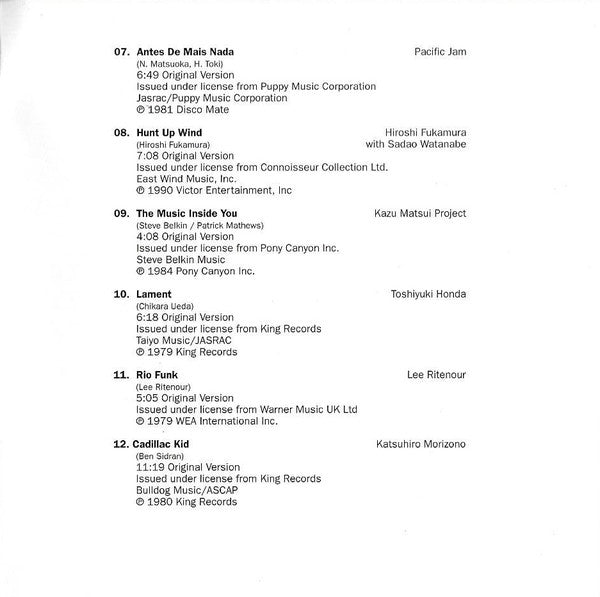 Various : Classic Jazz-Funk Mastercuts Volume 6 (The Definitive Jap-Jazz Mastercuts) (CD, Comp)