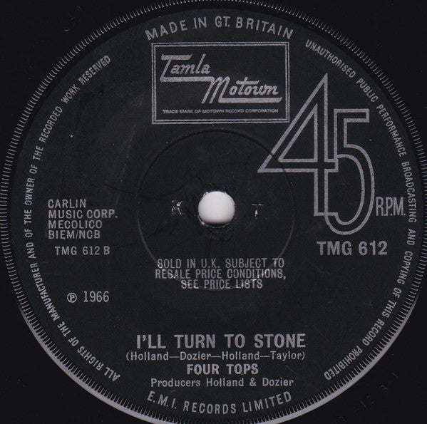 Four Tops : 7-Rooms Of Gloom (7", Sol)