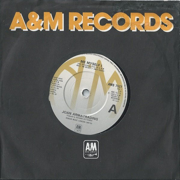 Joan Armatrading : Me Myself I (7", Single)