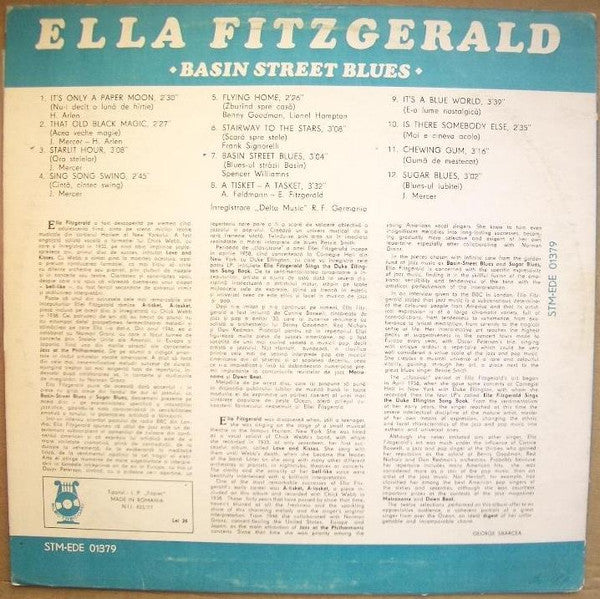 Ella Fitzgerald : Basin Street Blues (LP, Comp, RE)