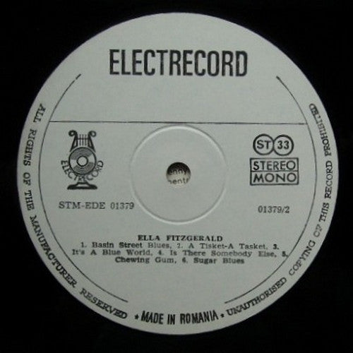 Ella Fitzgerald : Basin Street Blues (LP, Comp, RE)