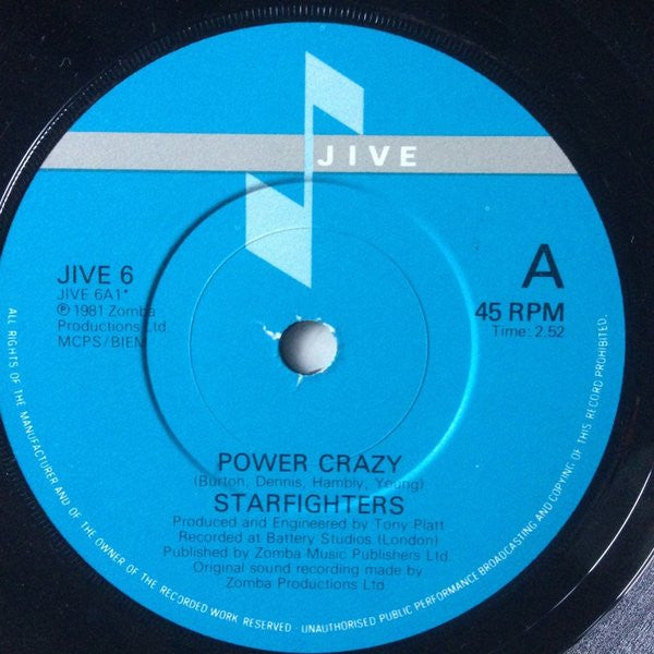 Starfighters : Power Crazy (7")