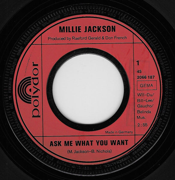 Millie Jackson : Ask Me What You Want / I Just Can't Stand It (7", Single)