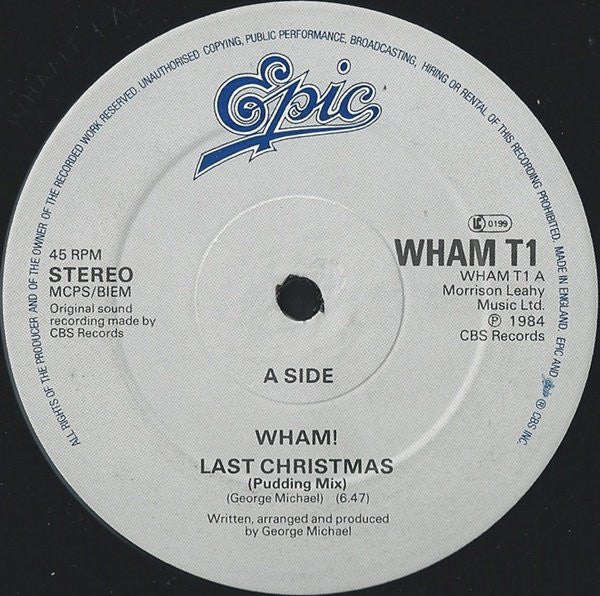 Wham! : Last Christmas (12", Single)