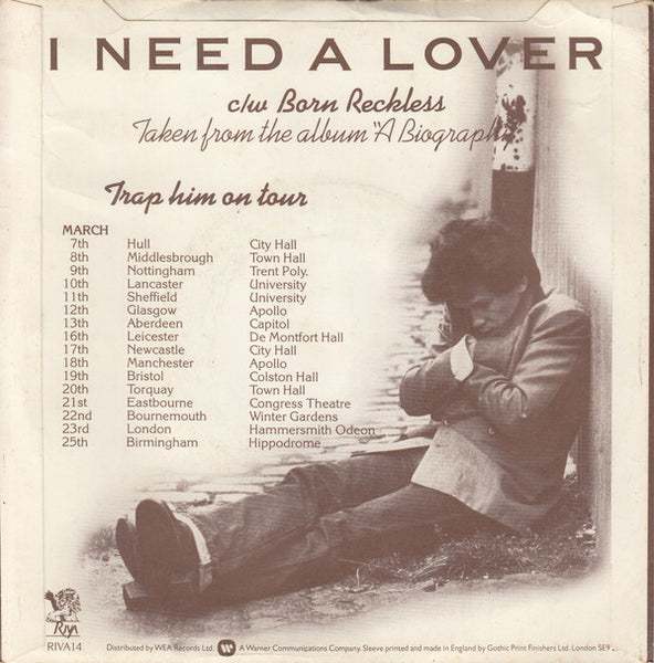 Johnny Cougar* : I Need A Lover (7", Single)